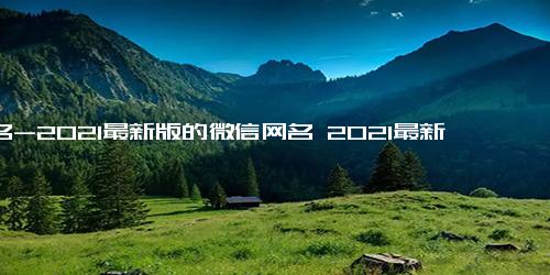 网名-2021最新版的微信网名 2021最新版个性网名大全